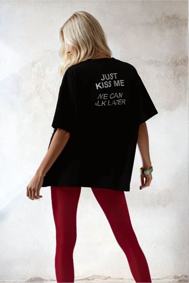 Black Back Printed Oversize T-Shirt