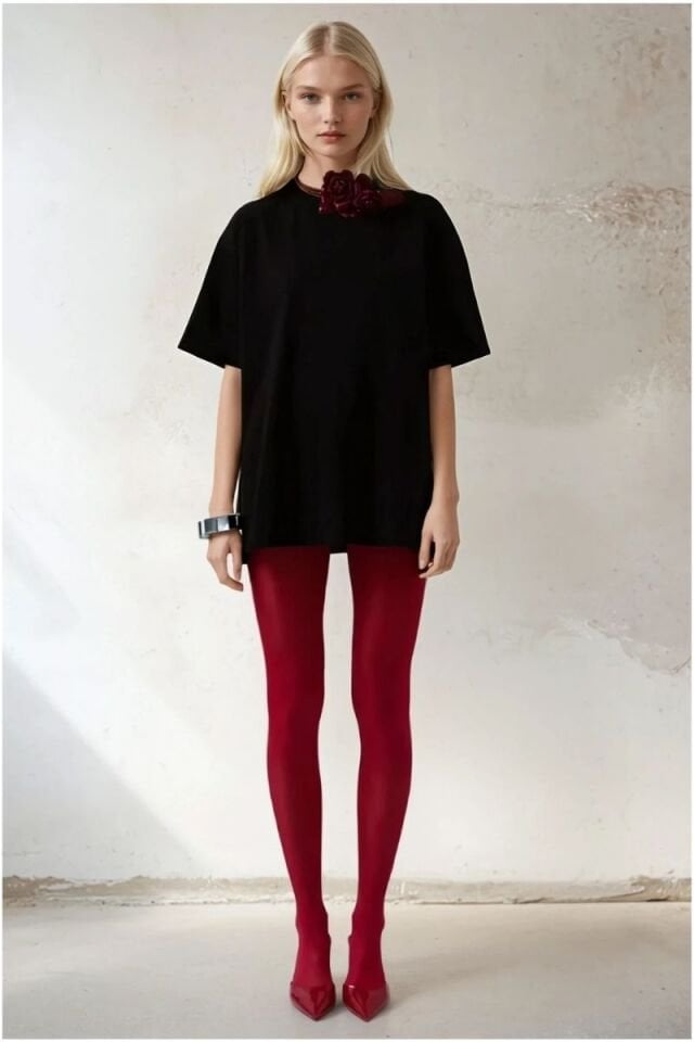 Siyah Sırt Baskılı Oversize Tişört