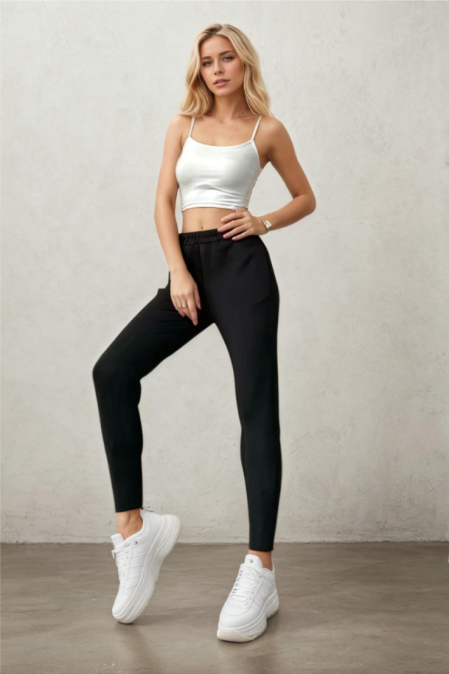 Siyah Scuba Dalgıç Pantolon